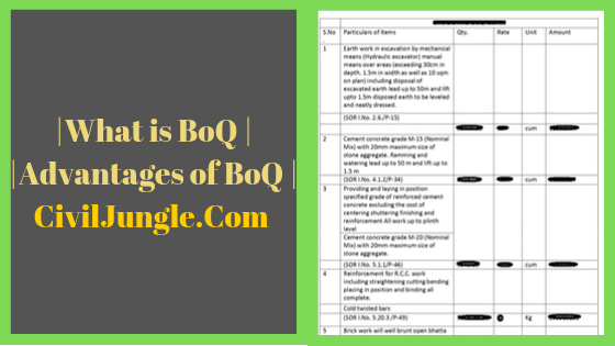 What is BoQ | BoQ Meaning | Advantages of BoQ | What is BoM