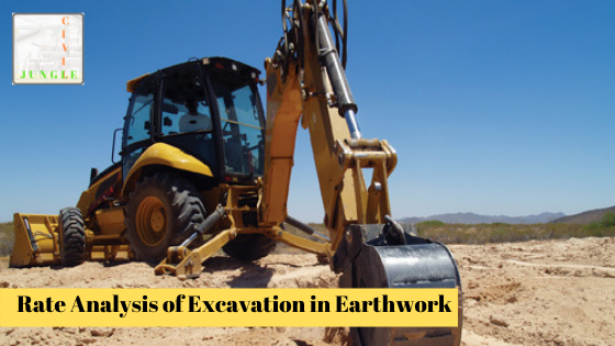Rate Analysis of Excavation in Earthwork