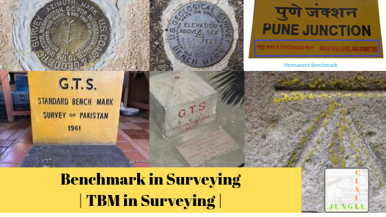 Benchmark in Surveying | TBM in Surveying | GTS Benchmark| Permanent Benchmark | Arbitrary Benchmark