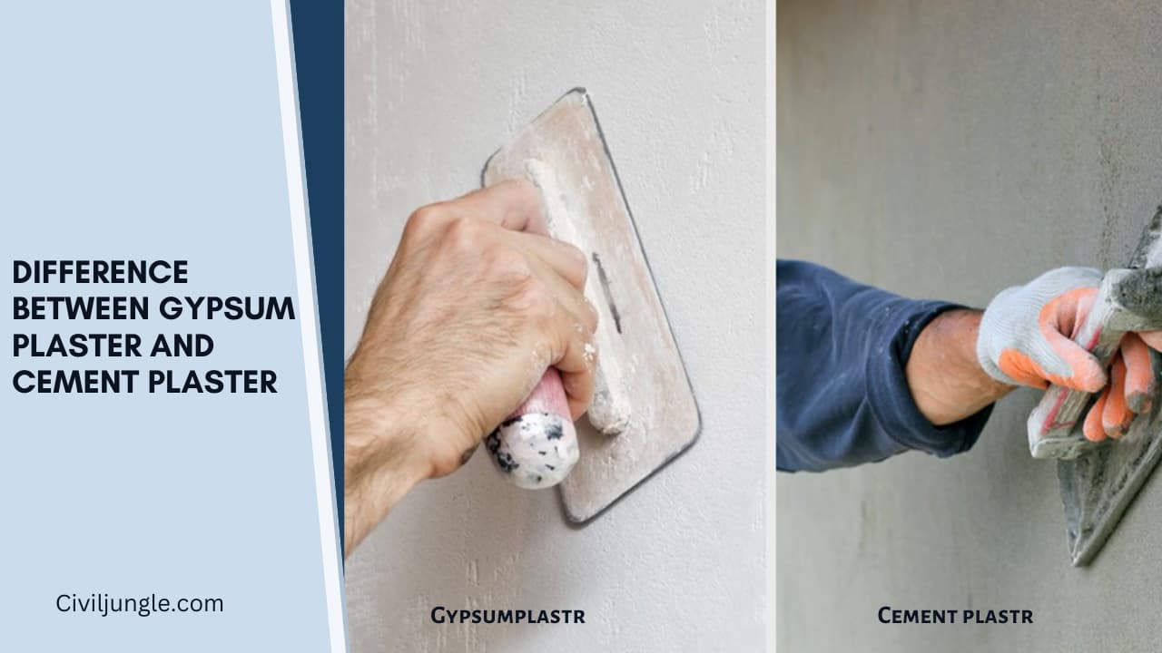 Difference Between Gypsum Plaster and Cement Plaster
