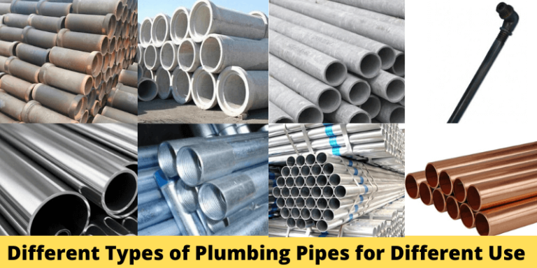 20 Types of Plumbing Pipes for Different Use