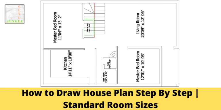 Standard Room Size | How to Draw House Plan Step By Step
