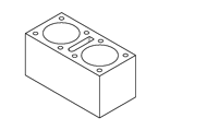 8" x 8" x 16" THRU-WALL, Standard Brick Size With Shape 
