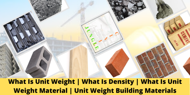What Is Unit Weight | What Is Density | What Is Unit Weight Material |  Unit Weight Building Materials