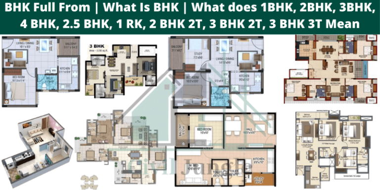 BHK Full From | What Is BHK | What does 1BHK, 2BHK, 3BHK, 4 BHK, 2.5 BHK, 1 RK, 2 BHK 2T, 3 BHK 2T, 3 BHK 3T Mean
