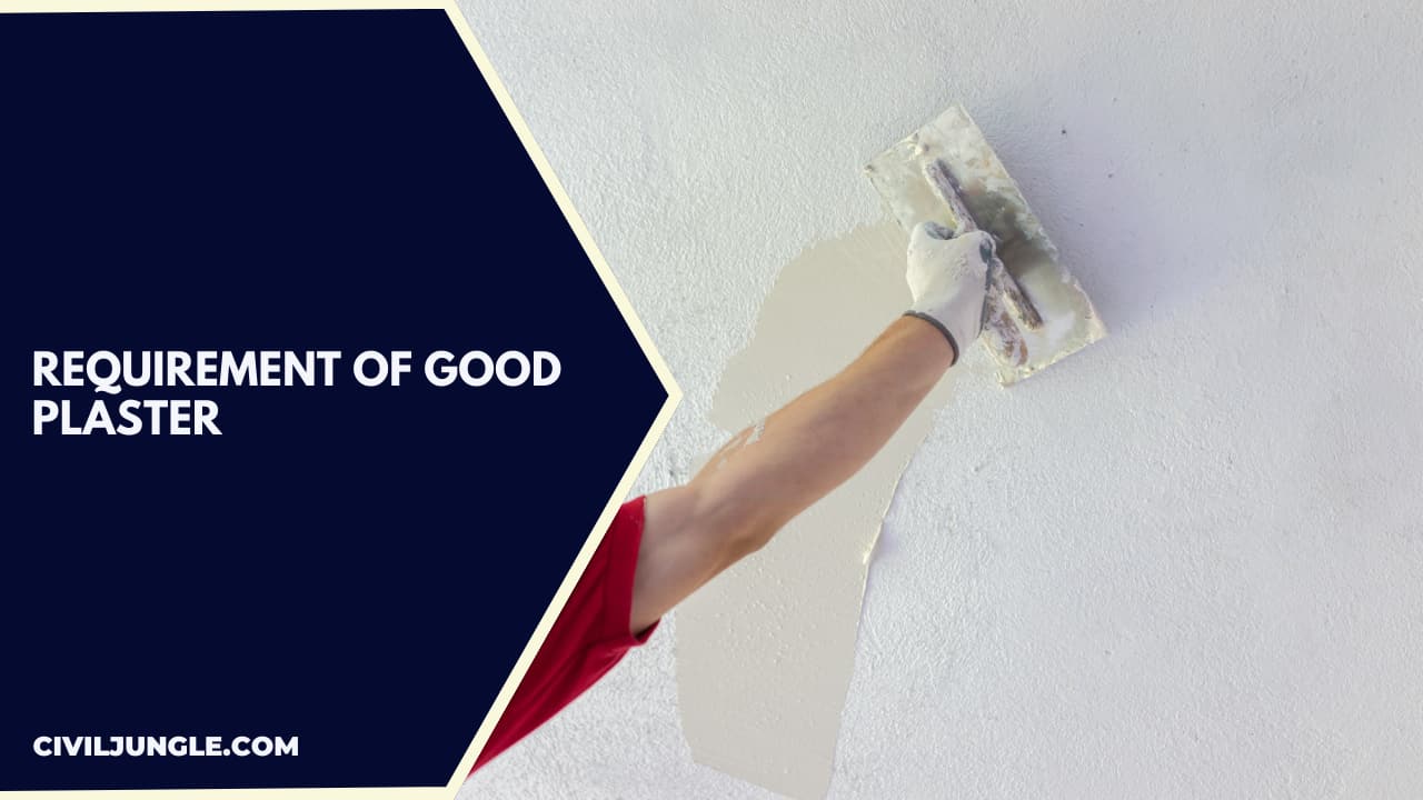 Requirement of Good Plaster
