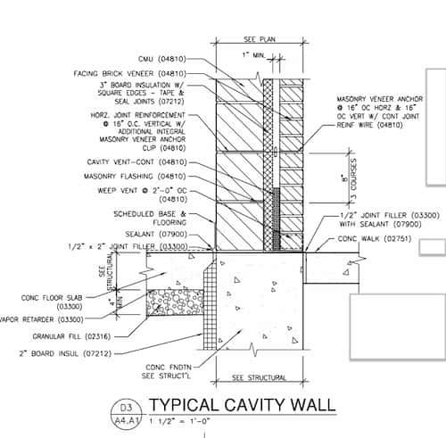 Cavity Wall Detail