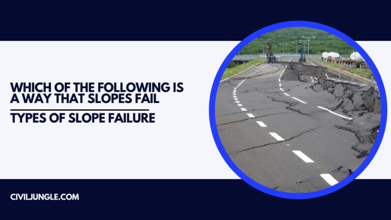 Which of the Following Is a Way That Slopes Fail | Types of Slope Failure | Geotechnical Failures | Types of Slopes in Geography |  Causes of Slope Failure | Slope Stability