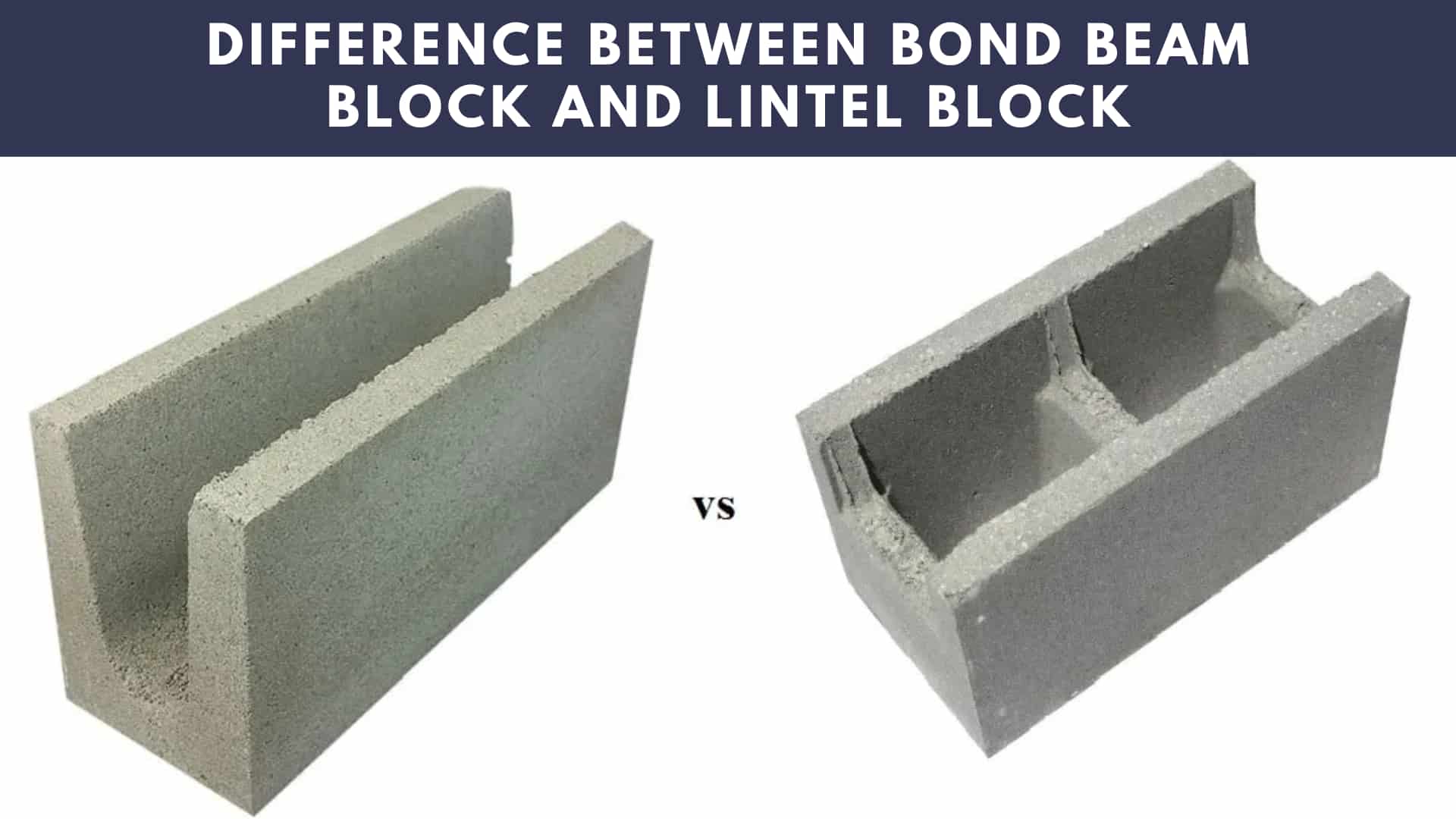 Difference Between Bond Beam Block And Lintel Block