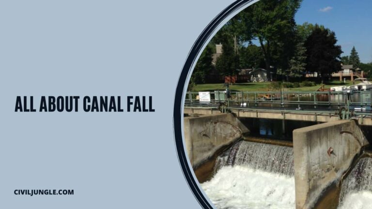 What is Canal Fall | 9 Types of Canal Falls | Location of Canal Falls | Advantages of Canal Fall | Disadvantages of Canal Fall