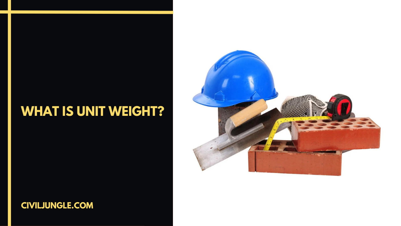 What Is Unit Weight