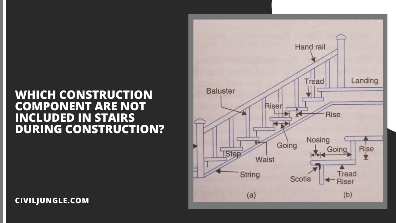 Which Construction Component Are Not Included in Stairs During Construction?