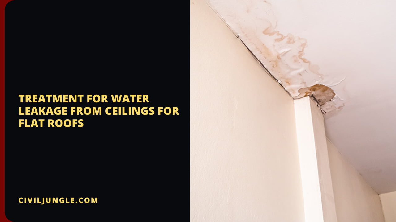 Treatment for Water Leakage from Ceilings for Flat Roofs