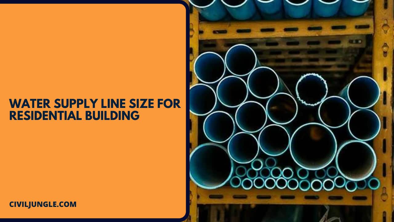 Water Supply Line Size for Residential Building