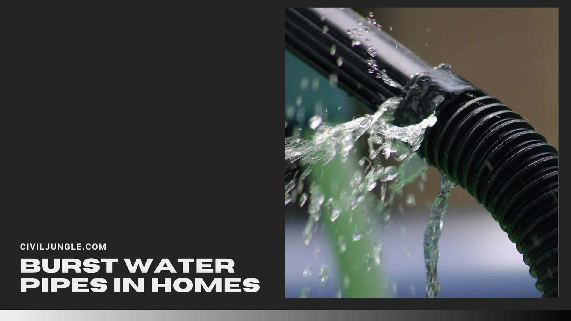 Burst Water Pipes in Homes