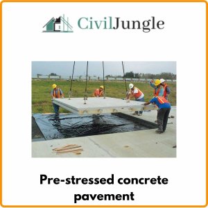 Pre-stressed concrete pavement