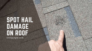 Spot Hail Damage on Roof
