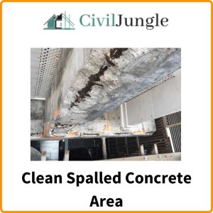 Clean Spalled Concrete Area