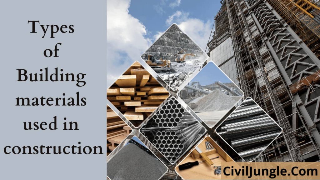 Types of Building materials used in construction
