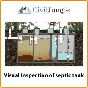 Visual Inspection of septic tank