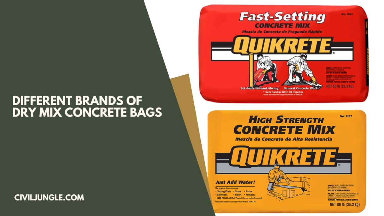 Different Brands of Dry Mix Concrete Bags