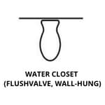 Water Closet (FlushValve, Wall-Hung)