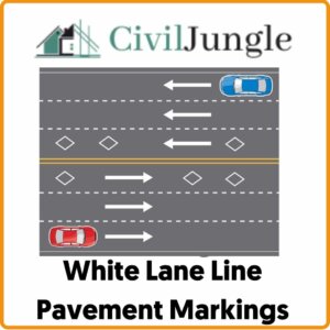 White Lane Line Pavement Markings
