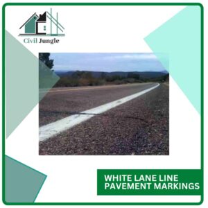 White Lane Line Pavement Markings