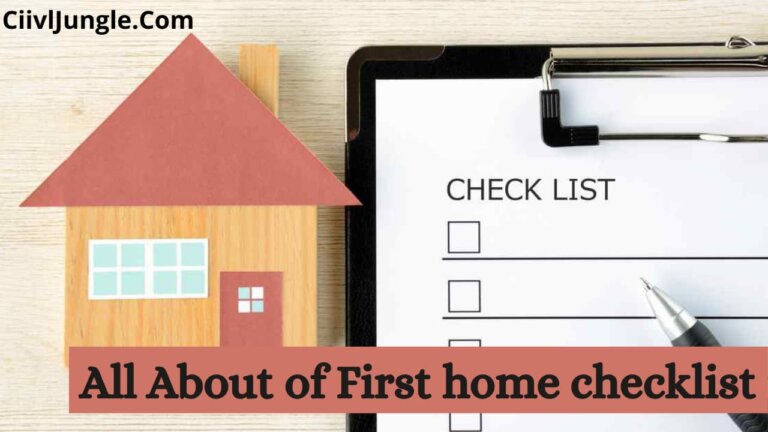 First Home Checklist 2022