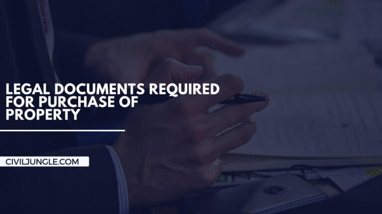 Legal Documents Required for Purchase of Property