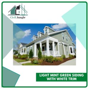Light Mint Green Siding with White Trim