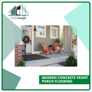 Modern Concrete Front Porch Flooring