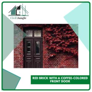 Red Brick with a Coffee-Colored Front Door