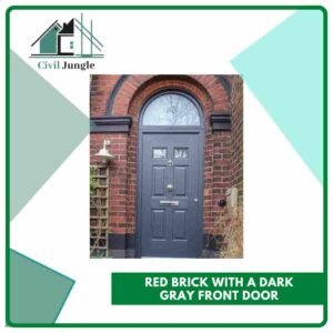 Red Brick with a Dark Gray Front Door