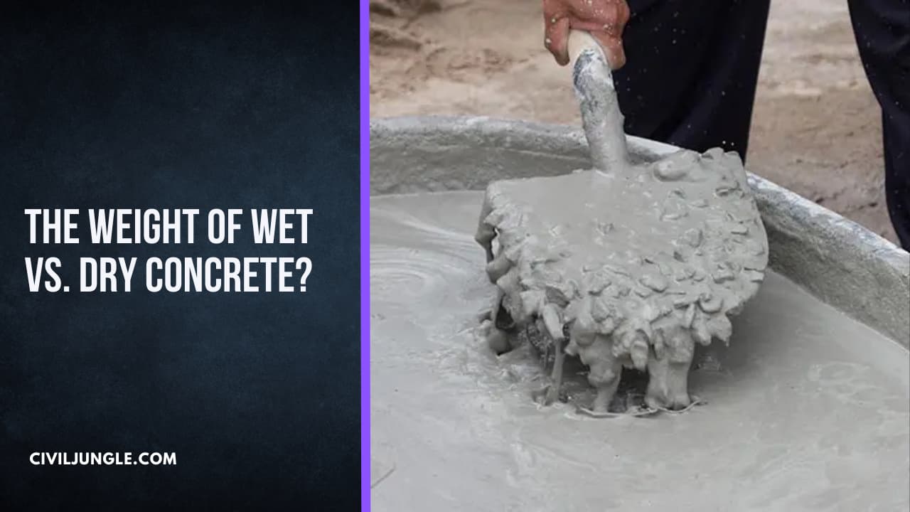 The Weight of Wet Vs. Dry Concrete?