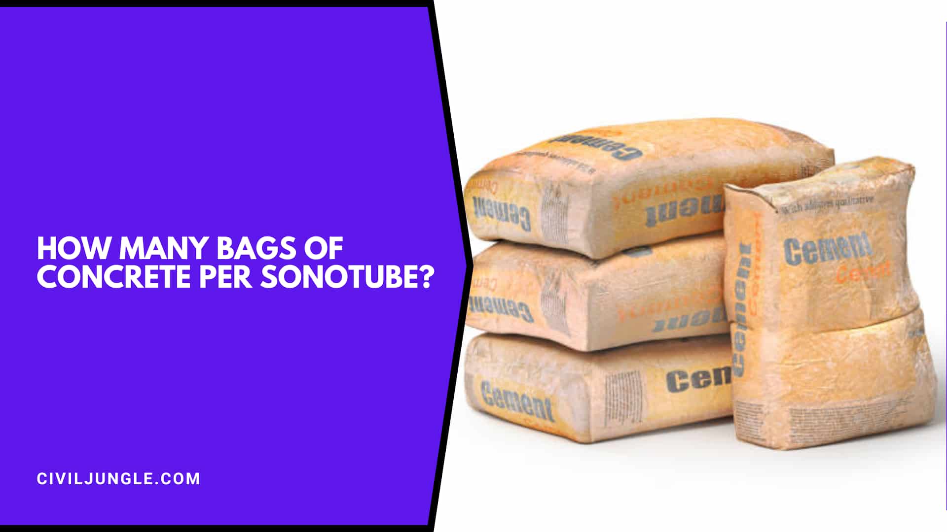 How Many Bags Of Concrete Per Sonotube?