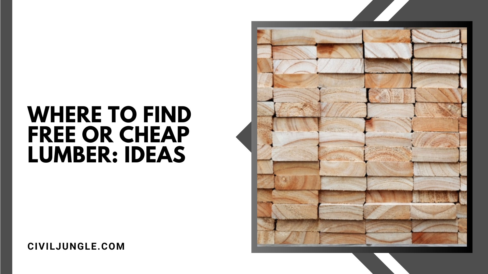 Where to Find Free or Cheap Lumber: Ideas