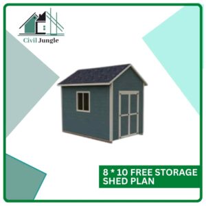 8 * 10 Free Storage Shed Plan