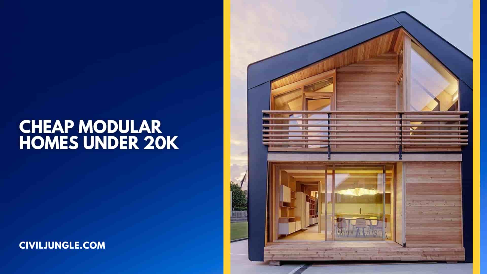 Cheap Modular Homes Under 20k