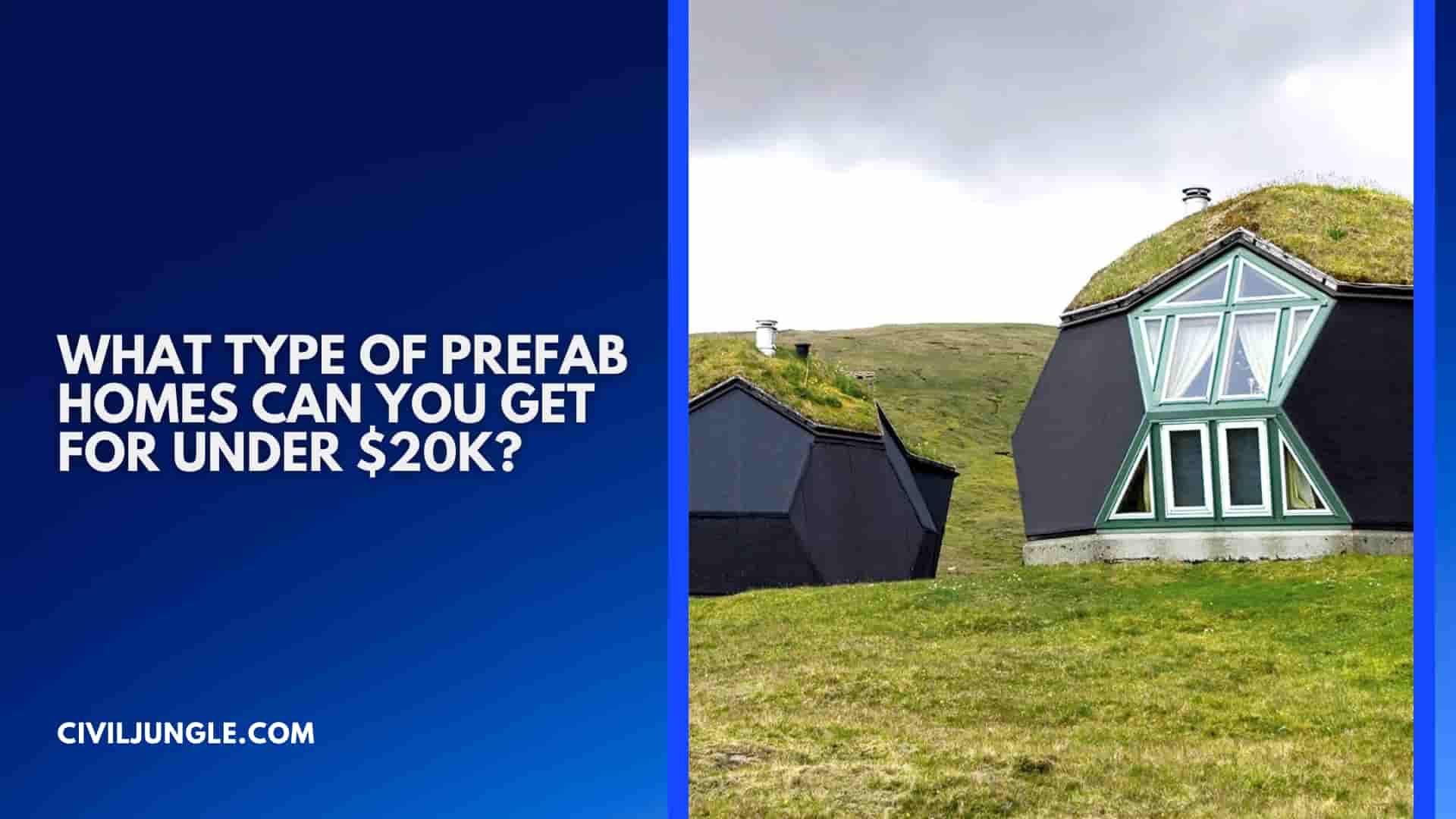 What Type of Prefab Homes Can You Get for Under $20k?
