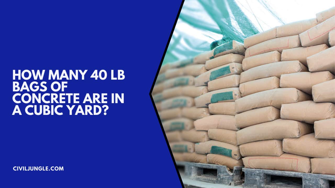 How Many 40 Lb Bags of Concrete Are in a Cubic Yard?