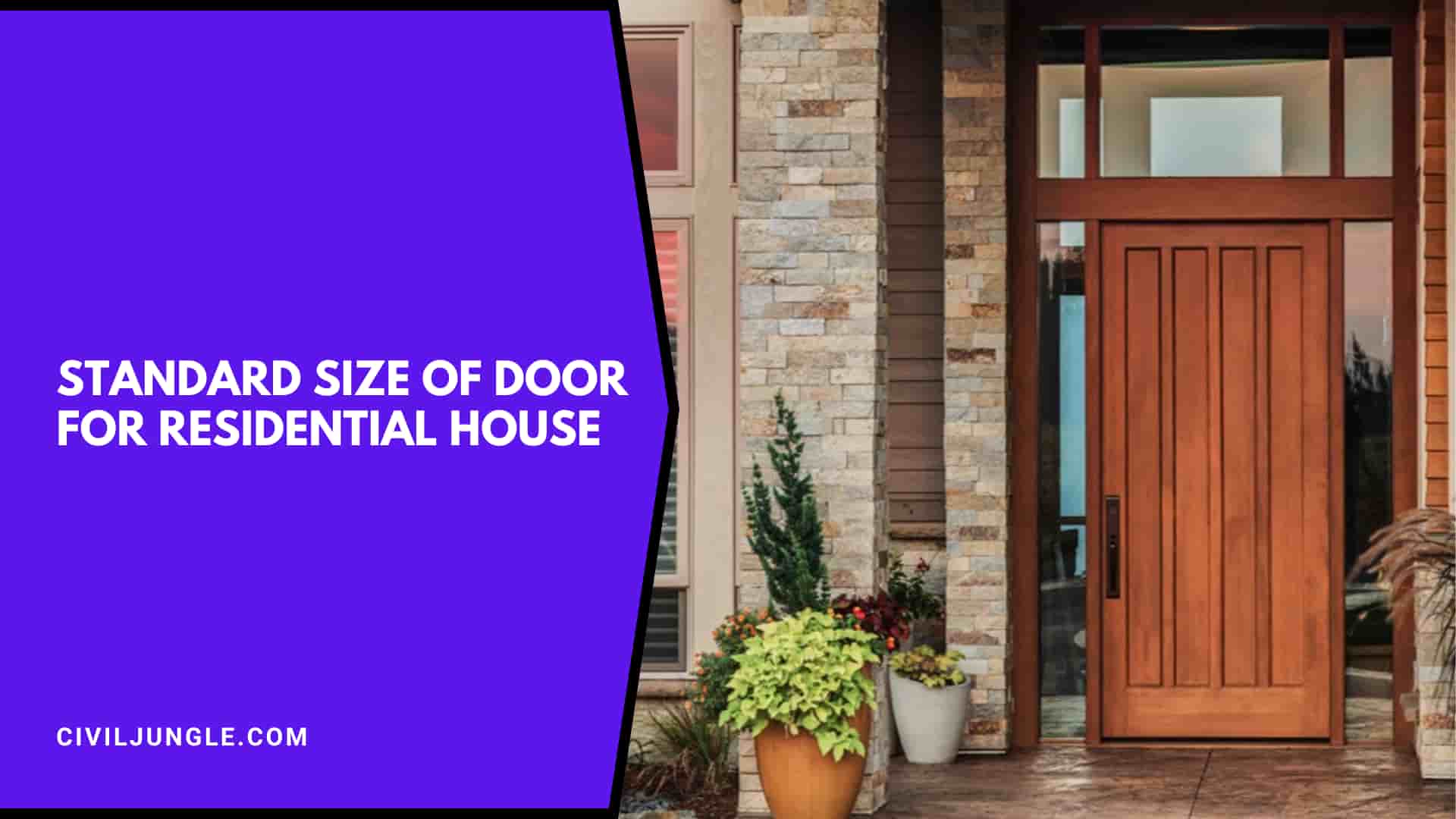 Standard Size of Door for Residential House